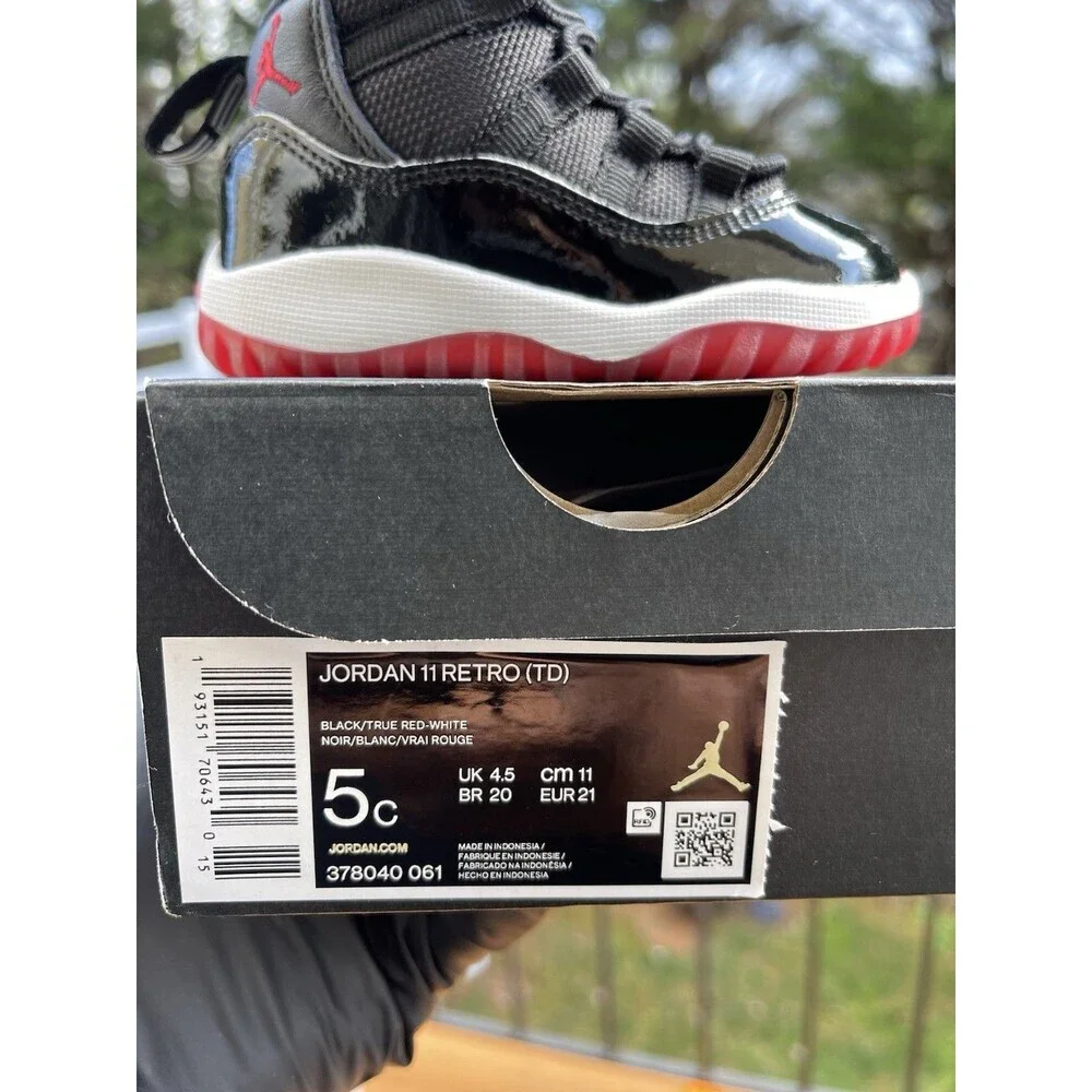 Air Jordan 11 Retro TD ‘Bred’ Baby Toddler 378040-061 - SZ 5C ‘VNDS’ - Picture 10 of 11